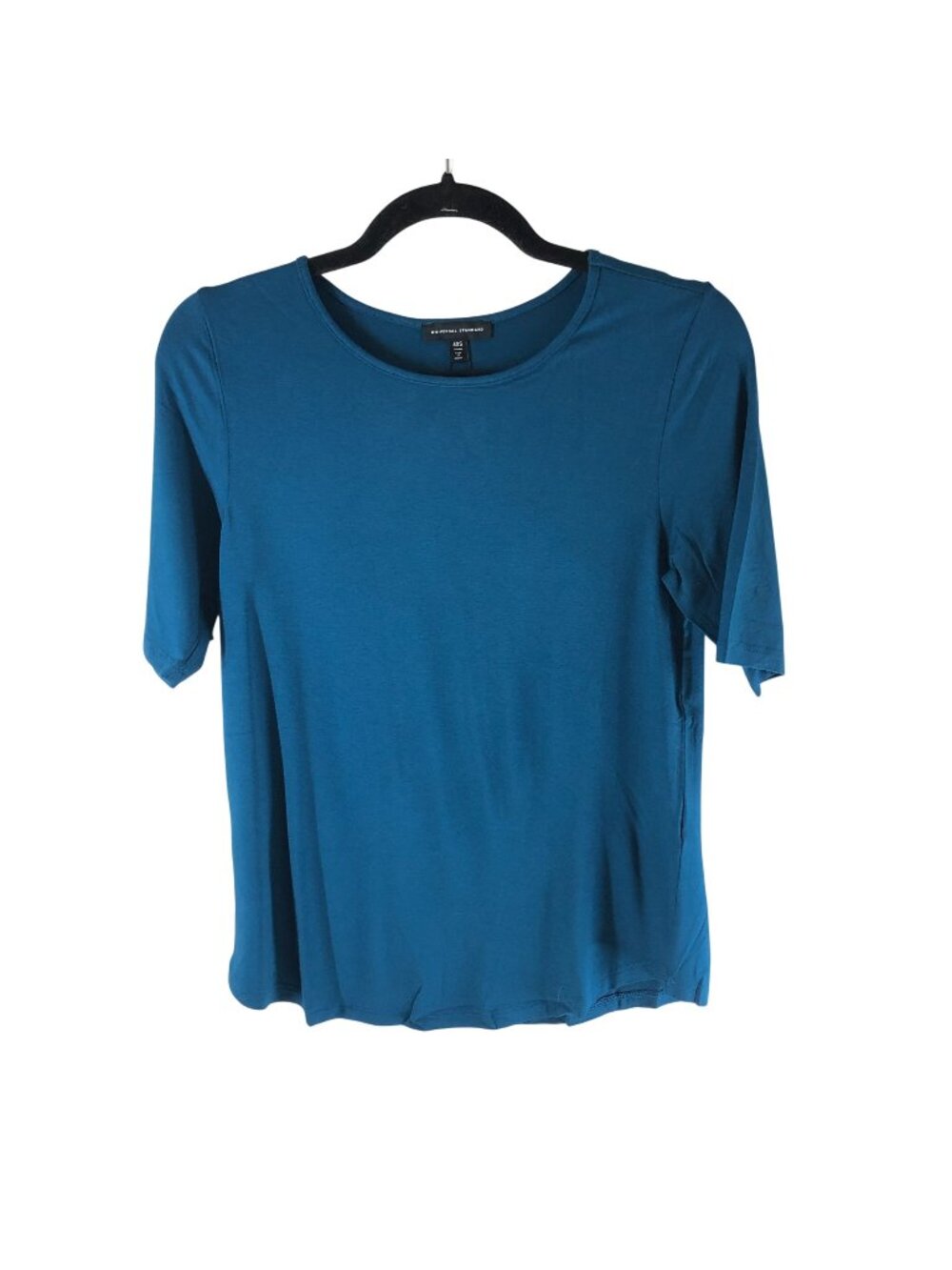 Universal Standard Womens T Shirt Top Short Sleeve Knit Stretch Blue 4XS US 00-0
